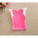 Ins foreign trade children's wear European and American summer wear new baby baby lace flying sleeve vest B12