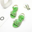 Girls' sandals 2020 summer new diamond princess shoes flash diamond crystal children's net red shoes soft soled girls' shoes