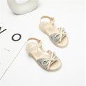 Girls' sandals 2020 summer new diamond princess shoes flash diamond crystal children's net red shoes soft soled girls' shoes
