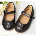 Guangzhou Children's shoes 2019 spring and autumn new Sequin girls' single shoes children's princess shoes shoes Korean version approval