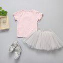 Girls' suit summer princess dress children's dress 2020 summer new girls' Bunny skirt suit short sleeve two piece set