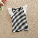 Ins foreign trade children's wear European and American summer wear new baby baby lace flying sleeve vest B12
