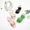 Girls' sandals 2020 summer new diamond princess shoes flash diamond crystal children's net red shoes soft soled girls' shoes