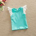 Ins foreign trade children's wear European and American summer wear new baby baby lace flying sleeve vest B12