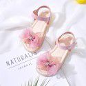 Cross border girls' sandals 2021 summer new Zhongda children's bow fairy sandals soft sole one piece wholesale