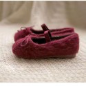 2019 Korean children's shoes sweet and lovely bowknot Plush girl's Princess cotton shoes winter shoes