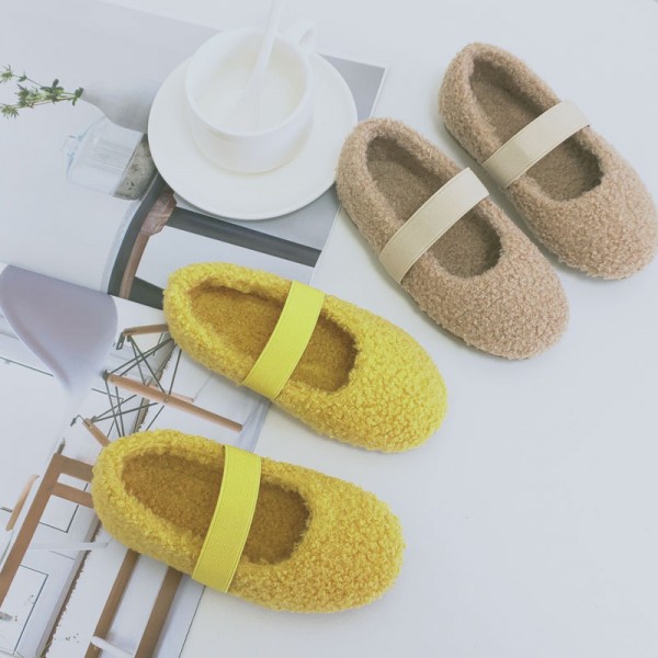 New lightweight plush shoes Plush casual shoes fashion girls cotton shoes soft soled children's shoes in autumn and winter of 2019