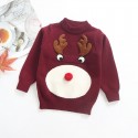 A new EW foreign trade children's clothing autumn winter 2020 cartoon Christmas deer pattern knitted sweater ms06