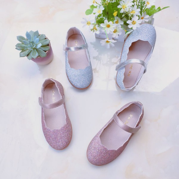 Children's shoes spring 2019 new Sequin wave girl's shoes single shoes children's shoes princess shoes girl's soft sole