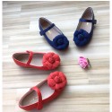 Spring and autumn 2018 girls' super fiber shoes camellia flower princess shoes baby single shoes children's shoes