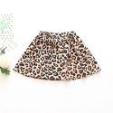 EW foreign trade children's summer new suit 2020 off shoulder short sleeve leopard skirt fashion two piece set tz79