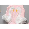 Ins children's clothing foreign trade girl's one-piece baby clothing Swan lace triangle climbing suit K42