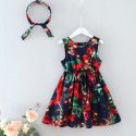 EW foreign trade children's dress girls lovely princess floral skirt summer 2020 children's hollow out vest skirt q152