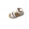 2020 new lovely flower leather ROMAN SANDALS Korean summer soft soled girls sandals children's shoes