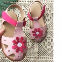 Children's sandals 2020 summer new lovely super fiber breathable flower Baotou baby sandals girl Princess sandals