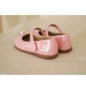 Children's shoes 2019 new spring and autumn pearl style girls' single shoes convenient Velcro children's dance shoes