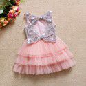 Ins new foreign trade children's wear summer wear new children's skirt European and American bow Sequin girl's Princess cake skirt 1636