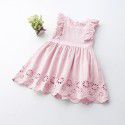 EW foreign trade children's clothing 2020 summer new girl's dress cut out Lace Baby vest princess skirt 1965