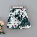 EW foreign trade children's wear 2020 summer new Ruffle suspender top Flamingo Print Shorts Set M51