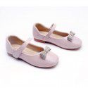 Children's shoes new 2021 spring and autumn girls' single shoes women's treasure princess shoes diamond BOW FLAT SHOES