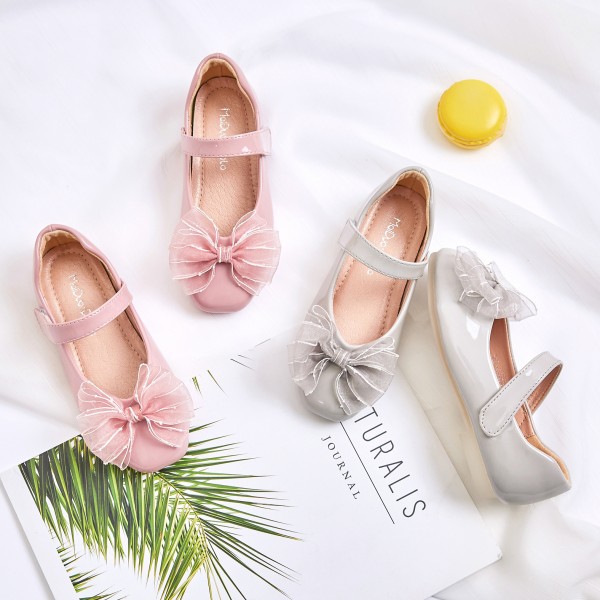 Girls' flat shoes 2021 new children's shoes bow princess shoes cross border e-commerce factory