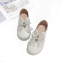 2020 new women's big shoes children's princess shoes autumn children's shoes women's bowknot Korean flat sole shoes