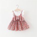 EW foreign trade children's dress new summer fake two pieces baby girl floral skirt 1941
