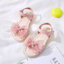 Foreign trade children's shoes girl's sandals summer Korean version Flower Bow Princess leather shoes children's new sandals cross border exclusive supply
