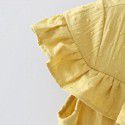 EW foreign trade children's summer girls' skirt short sleeve cotton round neck Ruffle Dress q127