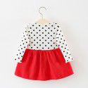 EW foreign trade children's Dress Girls' skirt autumn dress 2020 Korean fashion children's long sleeve fake 2 pieces princess skirt 1995