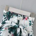 EW foreign trade children's wear 2020 summer new Ruffle suspender top Flamingo Print Shorts Set M51