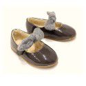 Girls' shoes autumn and winter bowknot painted princess shoes flower children's shoes girls' shoes spring and autumn 2019 Korean children's shoes