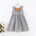 EW foreign trade children's dress 2020 summer new dress stripe back hollow out modeling Baby Girl Skirt 1981