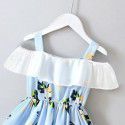 EW foreign trade children's clothing 2020 summer new dress floral suspender lovely girl skirt q165