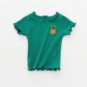 Xia's children's T-shirt 2020 Xia Xin girls' T-shirt with short sleeves embroidered by Auricularia auricula