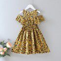 EW foreign trade children's summer 2020 new Korean girls leopard print dress Q174