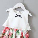 EW foreign trade children's wear 2020 summer new dress girl's bow flower princess skirt q164