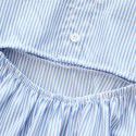EW foreign trade children's wear spring and summer 2020 new foreign style girl's striped sleeveless butterfly dew back dress q124