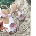 Children's sandals 2020 summer new lovely super fiber breathable flower Baotou baby sandals girl Princess sandals