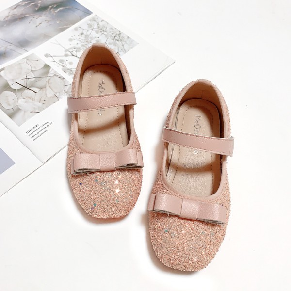 Children's shoes 2020 spring and autumn new girls' middle school students' shoes children's soft sole princess shoes single shoes