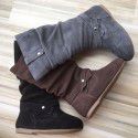 Factory direct sales children's leather boots girls plush leather boots Princess boots high boots a hair