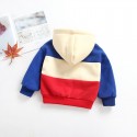 1.5EW foreign trade children's clothing autumn and winter 2020 new European and American boys and girls' color matching letter double layer thickened sweater 1815