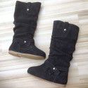 Factory direct sales children's leather boots girls plush leather boots Princess boots high boots a hair