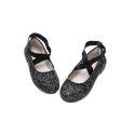Girls' shoes princess shoes children's single shoes spring and summer 2019 new Korean elastic band Sequin girls' shoes baby shoes