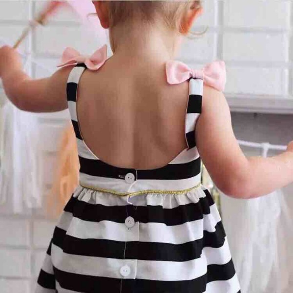 Ins new children's clothing one hair generation 2017 summer foreign trade new girl's dress open back vest skirt 1704