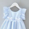 EW foreign trade children's dress 2020 girl's dress summer dress foreign style bow stripe girl's princess skirt q168