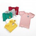 Xia's children's T-shirt 2020 Xia Xin girls' T-shirt with short sleeves embroidered by Auricularia auricula