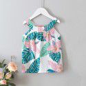 EW foreign trade children's clothing 2020 summer new two piece girls' printed vest and bloomers set tz59