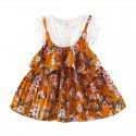 EW foreign trade children's dress new summer fake two pieces baby girl floral skirt 1941
