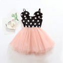 Pompous skirt children's summer girl's mesh skirt Mickey dot suspender skirt princess skirt 1524